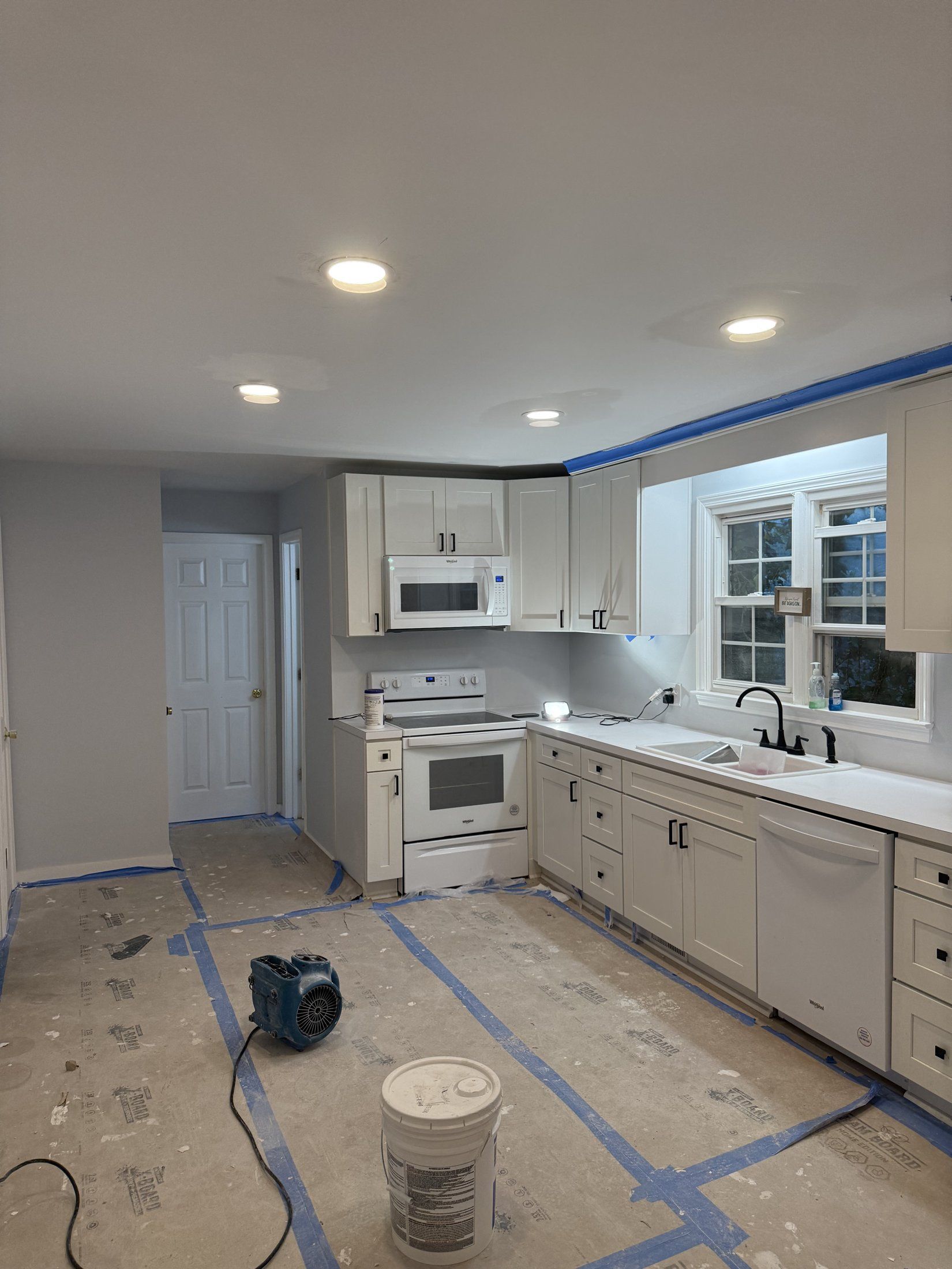 The same kitchen fully restored and rebuilt